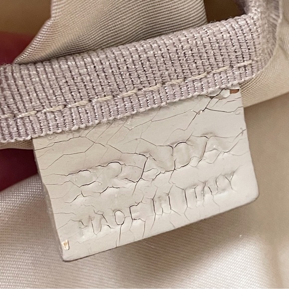 Prada tan Tessuto nylon and leather triangle logo shoulder tote bag - Picture 10 of 12